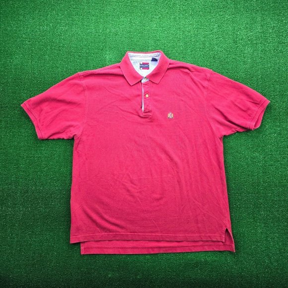 Bugle Boy Polo Shirt Mens 2XL Red Short Sleeve Y2K Preppy Golf Casual - Picture 1 of 7
